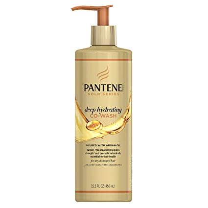 Pantene Pro-V Gold Series Deep Hydrating Co-Wash, 15.2 Fluid Ounce for African American, Ethnic and Curly Hair Care