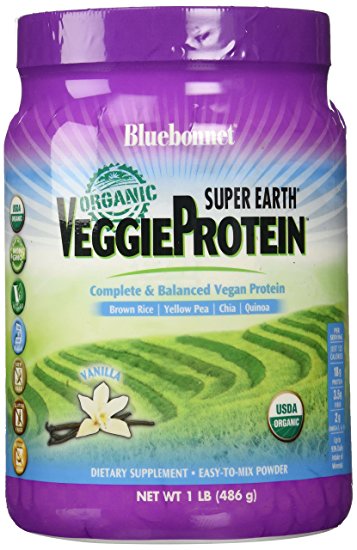 BlueBonnet Organic Super Earth VeggieProtein Vanilla, 1LB