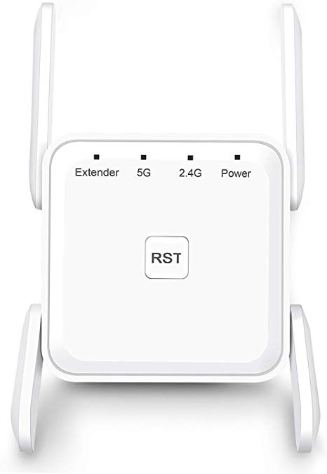 WiFi Range Extender, 1200Mbps WiFi Booster Repeater 2.4 & 5GHz Dual Band WPS Wireless Signal Strong Penetrability, Wide Range of Signals(2000FT), Enjoy Gaming Movies
