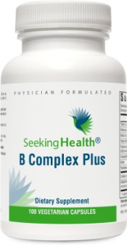 B Complex Plus | Bioavailable, Well-Tolerated Forms Of B Complex Vitamins | 100 Easy-To-Swallow Vegetarian Capsules | Physician Formulated | Seeking Health