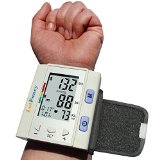 LotFancy FDA Approved Digital Auto Wrist Type Blood Pressure Monitor with Case30x4 Memories WHO IndicatorLast 3 Results Average