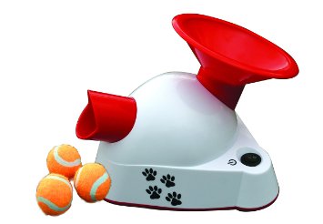 Gotcha Talking Dog Fetch Toy, An Automatic Ball Thrower/Launcher - Interactive Electronic Fetch Machine with 3 Small Tennis Balls