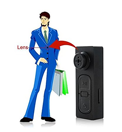 Wireless Lapel Mic / SdTv Resolution Rechargeable Body Camera. No Software Needed(1 1/2 Hours of recording on full charge) .Avi Files Open on Android or Apple Device, Mac or Windows PC, Laptop or Tablet.