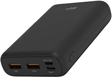 Silicon Power USB C Power Bank 10000mAh, Portable Charger with Quick Charge 3.0, Battery Pack Compatible with Nintendo Switch, iPhone 11/Xs/XS Max/XR, iPad Pro 2018, Samsung, C10QC, Black