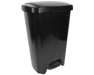 13-gallon Trash Can Lid Waste Garbage Step on Hands Free Sturdy. Outdoor Kitchen Garage Home Office Black Cheap (1)