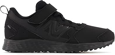 New Balance Fresh Foam 650 V1 Hook & Loop Running Shoe, Black/Black, 4 Wide US Unisex Big_Kid