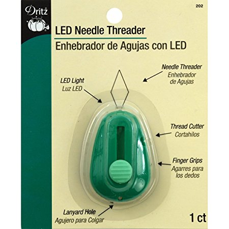 Dritz LED Lighted Needle Threader, Green
