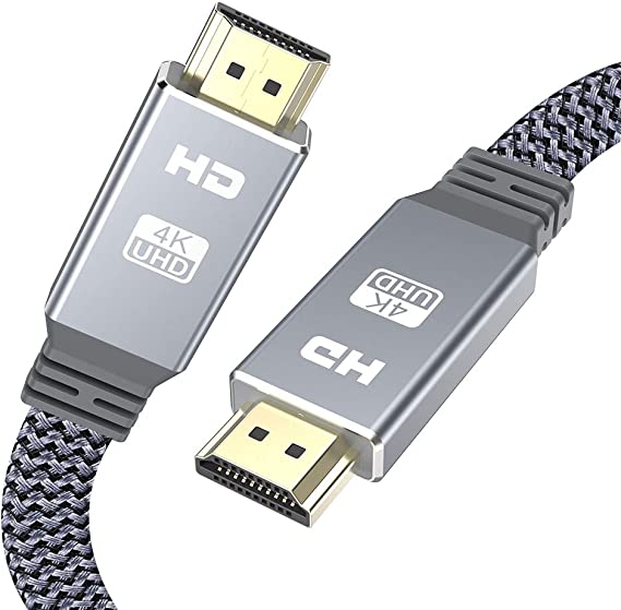 4K HDMI cable 0.5m,HDMI 2.0 Cable Snowkids flat Ultra hdmi to hdmi high speed 18Gbps 4K@60Hz,UHD 2160p,HD 1080p,3D,ARC,Ethernet,Video return,HDCP 2.2,compatible with fire TV/PS4 quality nylon cord