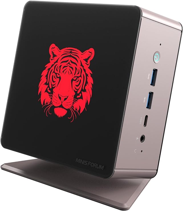 MINISFORUM EliteMini UM780 XTX Mini PC AMD Ryzen 7 7840HS DDR5 64GB 1TB SSD Micro Computer, 2xUSB4(PD|8K@60Hz)/HDMI/DP Four Video Outputs, 2x2.5G RJ45, 1x OCulink Port, AMD Radeon 780M Graphics (Gold)