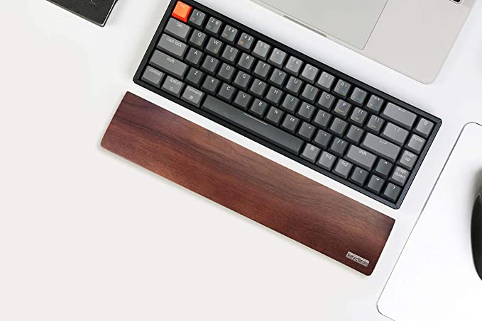 Walnut Wood Palm Rest for Keychron K2 K6 Bluetooth Mechanical Keyboard