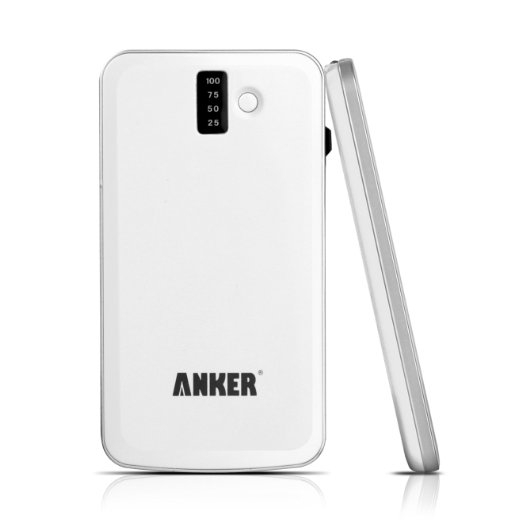 Anker SlimTalk 3200mAh Backup External Battery Pack and Charger with Flashlight for iPhone 4  4S  3GS iPod Touch  Classic  Nano require your own cable for Apple Android Phones Samsung Galaxy S  S2 S II I9100  S3 S III S9300 Galaxy Nexus Galaxy Note HTC One X One S Sensation EVO ThunderBolt Motorola Droid Razr Nokia N9 Lumia 800 900 - White 04 Inch Thick Ultra Slim 18 Months Warranty