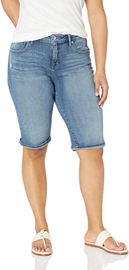 Lucky Brand Women's Plus Size Mid Rise Ginger Bermuda Short