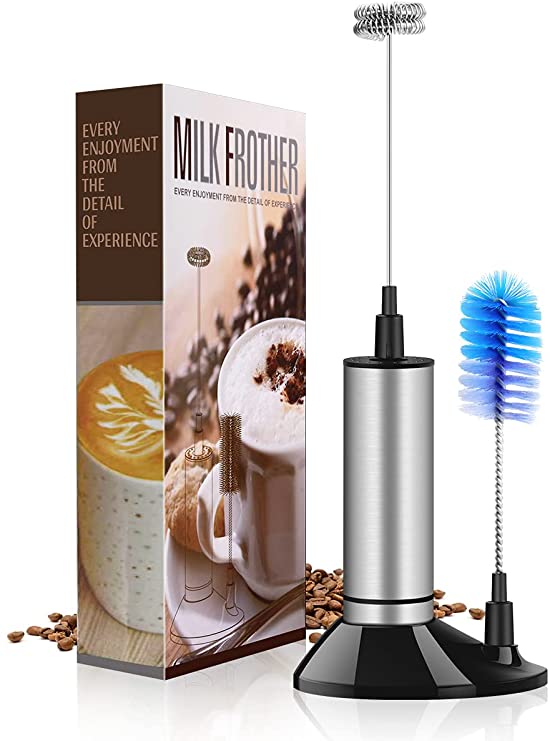 Milk Frother Handheld Foam Maker for Coffee Electric Whisk Foamer Maker Drink Mixer for Latte/Matcha/Cappuccino/Hot Chocolate/Egg Whisks