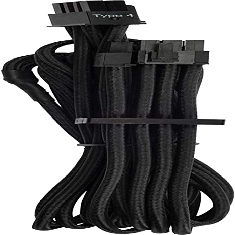 Corsair CP-8920243 Premium Individually Sleeved PCIe (Single Connector) Cables – Black, 2 Year Warranty