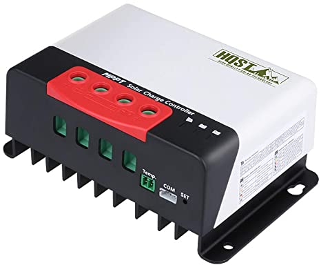HQST 20A 12/24V MPPT Solar Charge Controller, Compatible with Sealed, Gel, Flooded, Lithium, User Defined Batteries