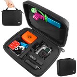 CamKix Carrying Case for Gopro Hero 4 Black Silver Hero LCD 3 3 2 and Accessories - Ideal for Travel or Home Storage - Complete Protection for Your GoPro Camera - Microfiber Cleaning Cloth