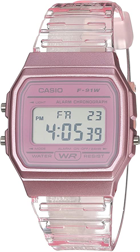 Casio Quartz Watch with Resin Strap, Pink, 20 (Model: F-91WS-4CF)