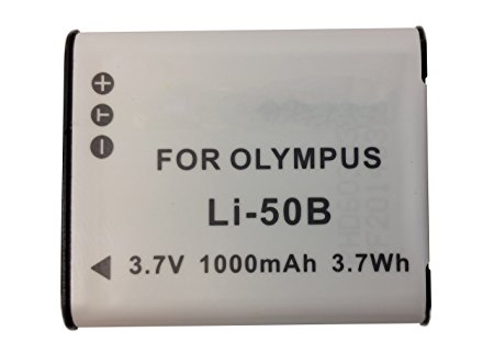 Olympus SZ-15 Digital Camera Battery Lithium-Ion (1000 mAh) - Replacement for Olympus LI-50B Battery