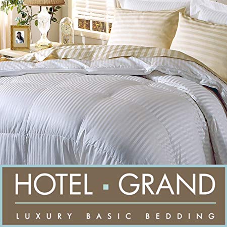 Hotel Grand White Goose Down Comforter 500 Thread Count 650 Fill Power (Queen (90"x98"))