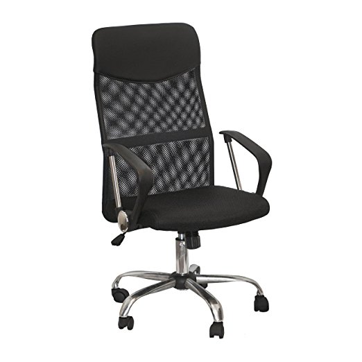 ALEKO ALMC1888BL Ergonomic PU Leather Computer Desk High Back Office Chair, Black