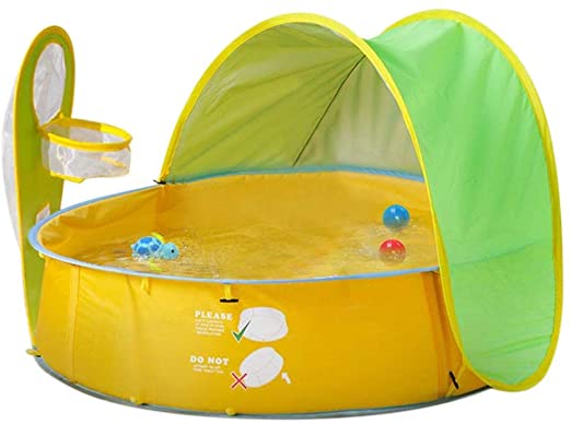 IMSHI Pop Up Baby Beach Tent and Pool Tent UV Protection Sun Shelters,Portable Kids Ball Pit Play Tent Indoor Outdoor Baby Paddling Pool Beach Canopy Tent Garden