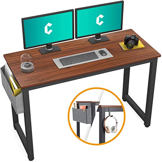 Cubiker Computer Desk 55" Modern Sturdy Office Desk Large Writing Study Table for Home Office with Extra Strong Legs, Espresso