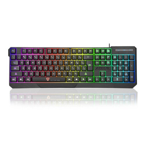 ELEGIANT K70 Waterproof Colorful LED Illuminated Backlit USB Wired Gaming Keyboard for PC Dell Lenovo HP