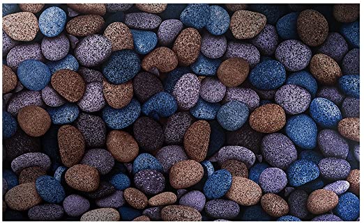 Fasmov 3D Cobblestone Entrance Rug Floor Mats Shoe Scraper Doormat,19 x 31.5