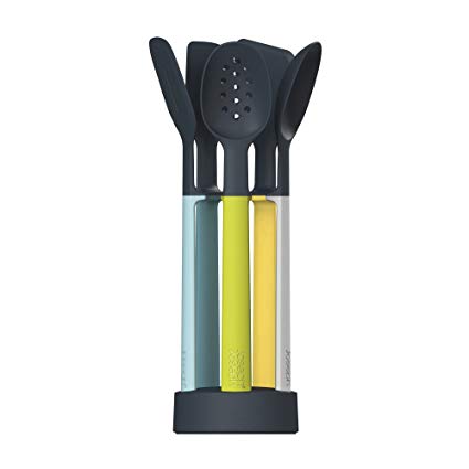 Joseph Joseph Elevate Silicone 5-Piece Kitchen Tool Set with Compact Stand - Opal