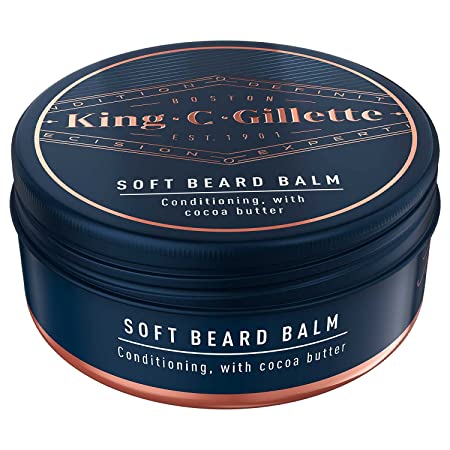 Gillette|King C. Gillette Men’s Soft Beard Balm|Deep Conditioning for Better Styling | Nourishes & Moisturizes Beard| Lightweight, Soft Creamy Texture Enriched with Vitamin E Supplements Beard Growth | 100ML