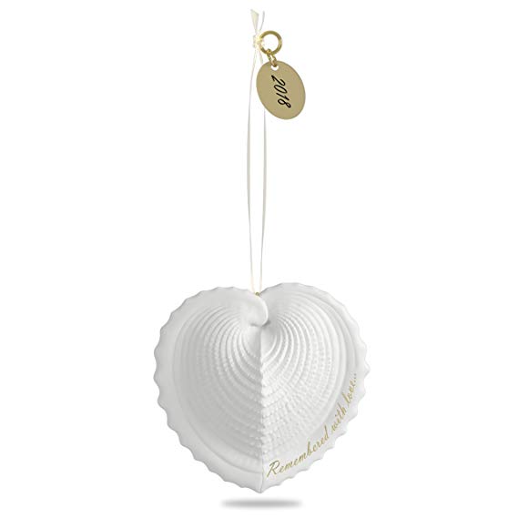 Hallmark Keepsake Christmas Ornament 2018 Year Dated Bereavement Sympathy Gift Remembered with Love Memorial Porcelain