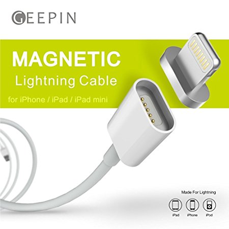 Apple Magnetic Lightning Cable [GEEPIN 3.3ft], Fit for iPhone 6s Plus / 6 Plus, iPad Pro, Air 2 and More