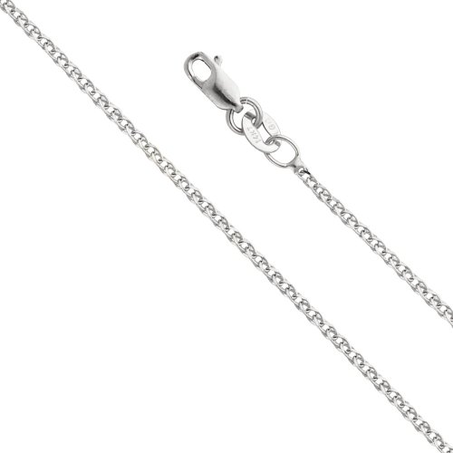 14k Yellow OR White Gold SOLID 1.2mm Flat Open wheat Chain Necklace with Lobster Claw Clasp