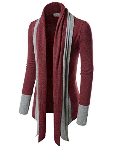 (GD92) Slim Fit Hound tooth Check Open Front Shawl Collar Stylish Wool Cardigan