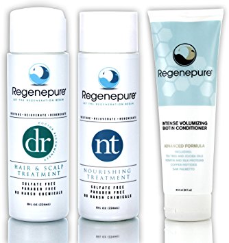 Regenepure - DR Shampoo, 8 Ounces   NT Shampoo, 8 Ounces   Biotin Conditioner, 8 Ounces