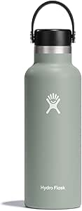 Hydro Flask Stainless Steel Standard Mouth Water Bottle with Flex Cap and Double-Wall Vacuum Insulation