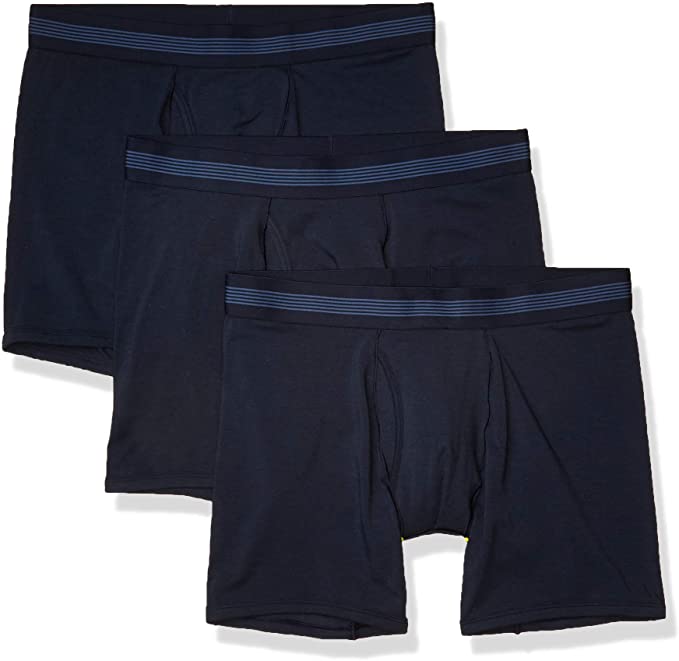 Amazon Brand - Goodthreads Men's 3-Pack Cotton Modal Stretch Knit Boxer Brief