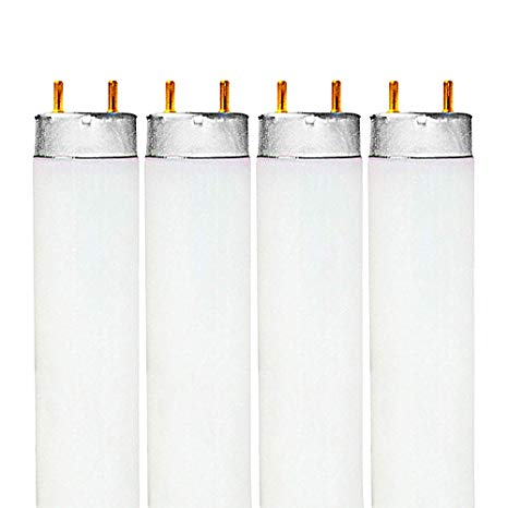 Luxrite F32T8/741 32W 48 Inch T8 Fluorescent Tube Light Bulb, 4100K Cool White, 2850 Lumens, G13 Medium Bi-Pin Base, LR20732, 4-Pack
