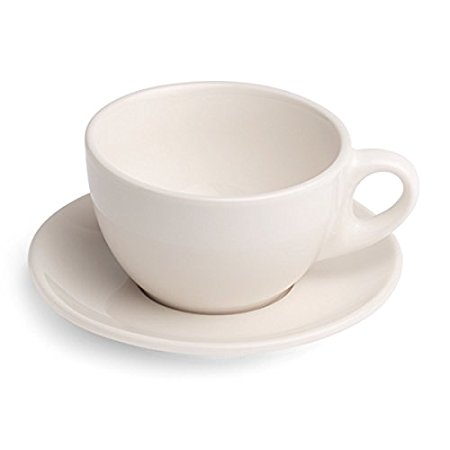 Revolution Cup & Saucer, White, 10-Ounce