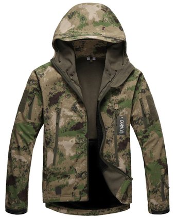 Camo Coll Men's Waterproof Outdoor Camouflage Hooded Jacket