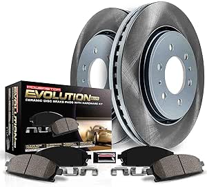 Power Stop SC8310 Rear Brake Kit With Semi-Coated Brake Rotors and Ceramic Brake Pads & Hardware For Hyundai Palisade 2020-2022 | Hyundai Santa Fe 2019-2020 | Kia Telluride 2020-2022 [App. Specific]