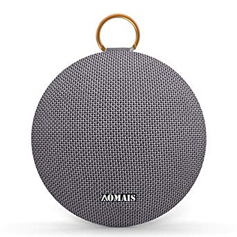 AOMAIS Ball Bluetooth Speakers,Wireless Portable Bluetooth 4.2,15W Superior Sound with DSP,Stereo Pairing for Surround Sound,Waterproof Rating IPX5,Built in Rechargeable Battery&Mic(Grey)
