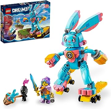 LEGO DREAMZzz Izzie and Bunchu The Bunny 71453 Building Toy Set, 2 Ways to Build Bunchu The Bunny, Includes Grimspawn and Izzie Minifigure, Gift for Kids Ages 7