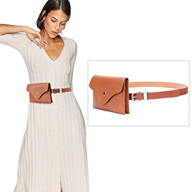 JASGOOD Womens Leather Belt Fanny Pack With Removable Belt Tassel Waist Pouch Fashion Belt Bags