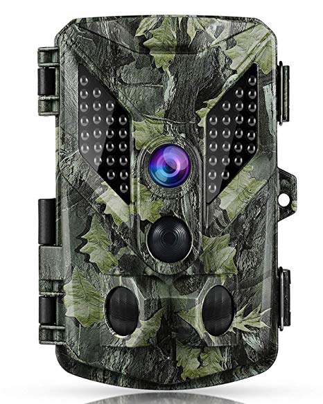 ABASK Trail Cameras 16MP 1080P Full HD Game Cameras with Night Vision Motion Activated, Hunting Camera 940nm 44 LEDs Wildlife Trail Surveillance Cam Bundle with 32G Card, Mounting Stand & Strap