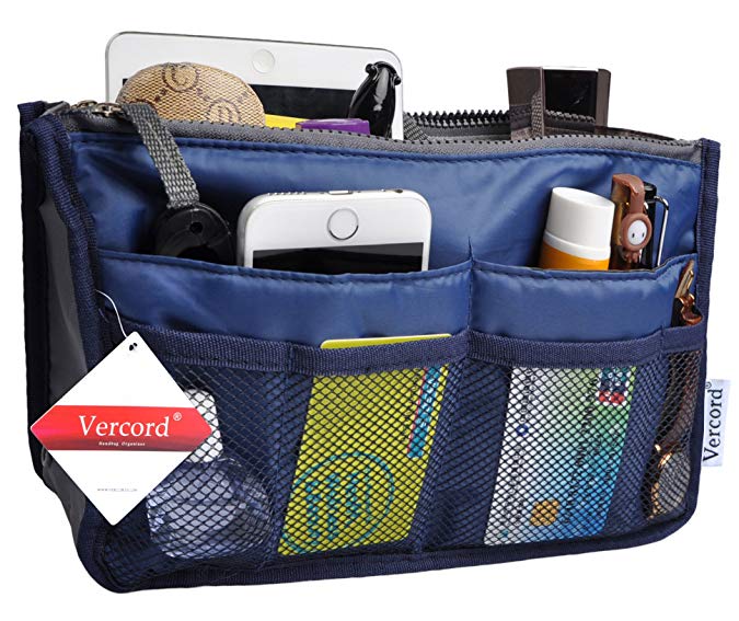 Vercord Purse Organizer,Insert Handbag Organizer Bag in Bag (13 Pockets 30 Colors 3 Size)