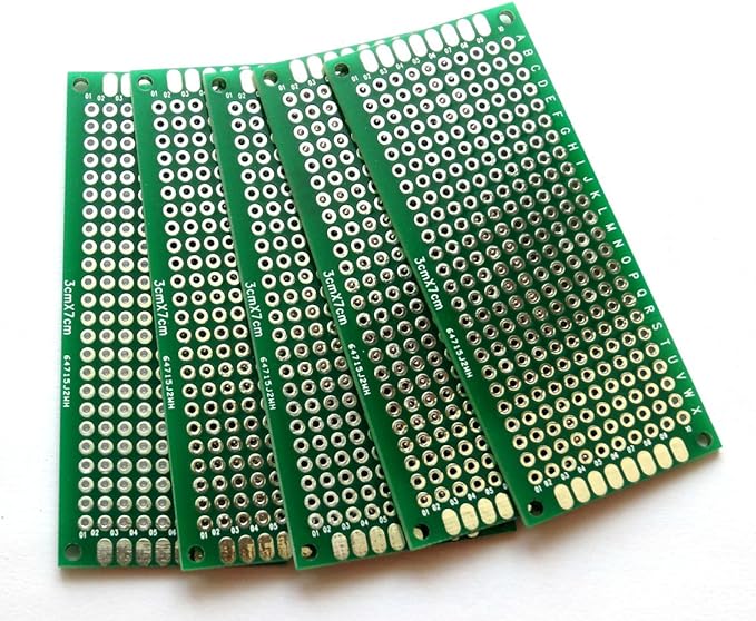 Penta Angel 10pcs Double-Side Prototype PCB Universal Printed Circuit Board Universal PCB Circuit Board (3x7cm)