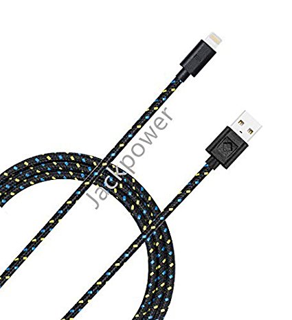 Charger,10FT iPhone Lightning Cable Nylon Braided 8pin to USB Charging Cord for Apple iPhone 7/7 plus/6/6s/se/5s/5c/5,iPad Air,Mini/iPod(Black)