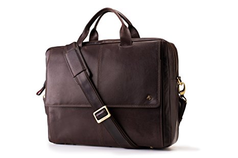 Visconti Leather (Up To 15 Inch) Laptop Computer Case Shoulder Messenger Bag