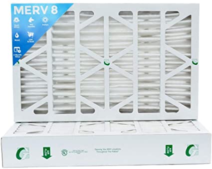 16x25x4 MERV 8 AC Furnace 4" Inch Air Filter. Box of 2.  (Actual Size: 15-1/2 x 24-1/2 x 3-3/4")